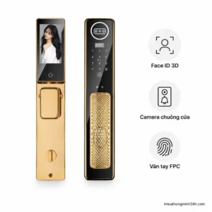 Khóa Cửa Gỗ Hubert HB CG99F Gold 24K