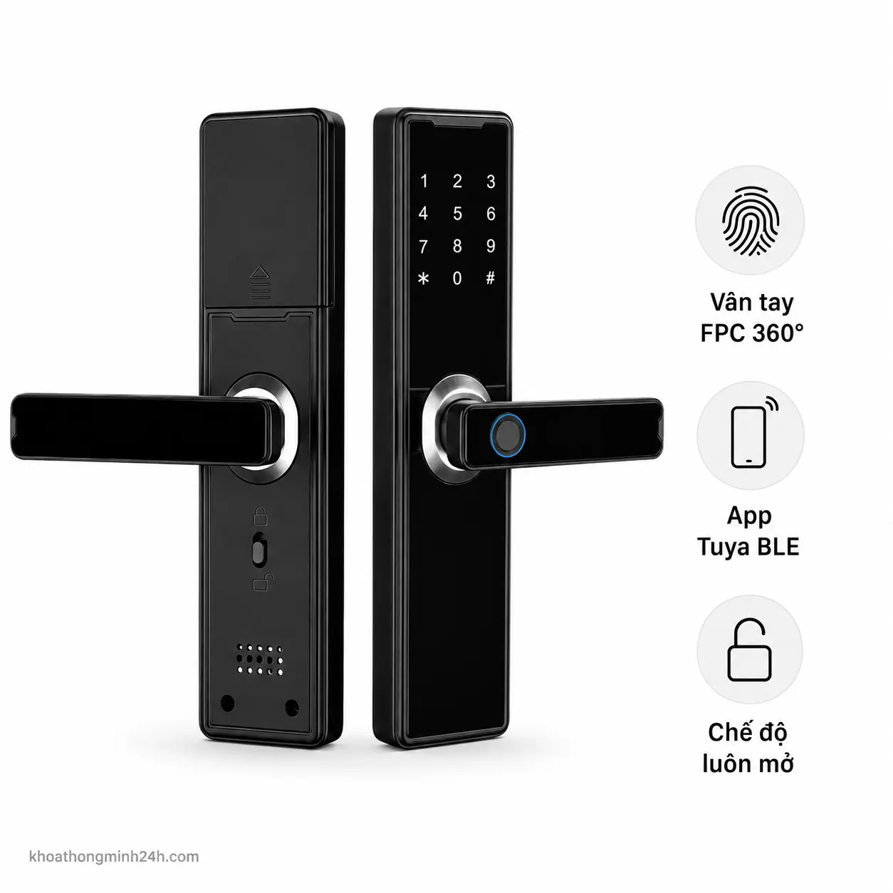 Khóa cửa gỗ đố nhỏ GN16TAB Tuya BLE