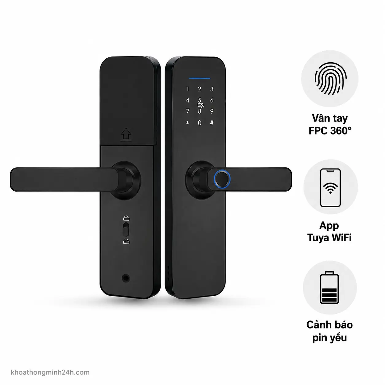 Khóa cửa gỗ đố nhỏ GN45TA Tuya WiFi