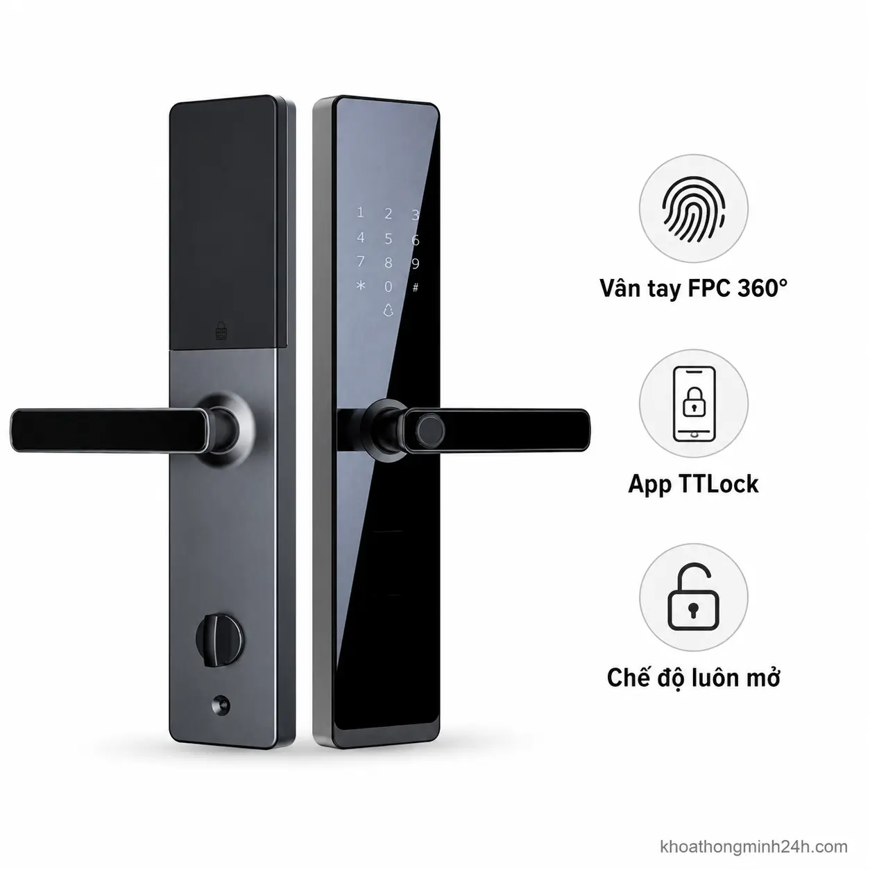 Khóa cửa gỗ thông minh GT18T TTLock