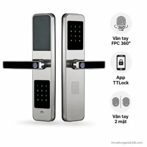 Khóa cửa gỗ thông minh GT22DT 2 mặt vân tay