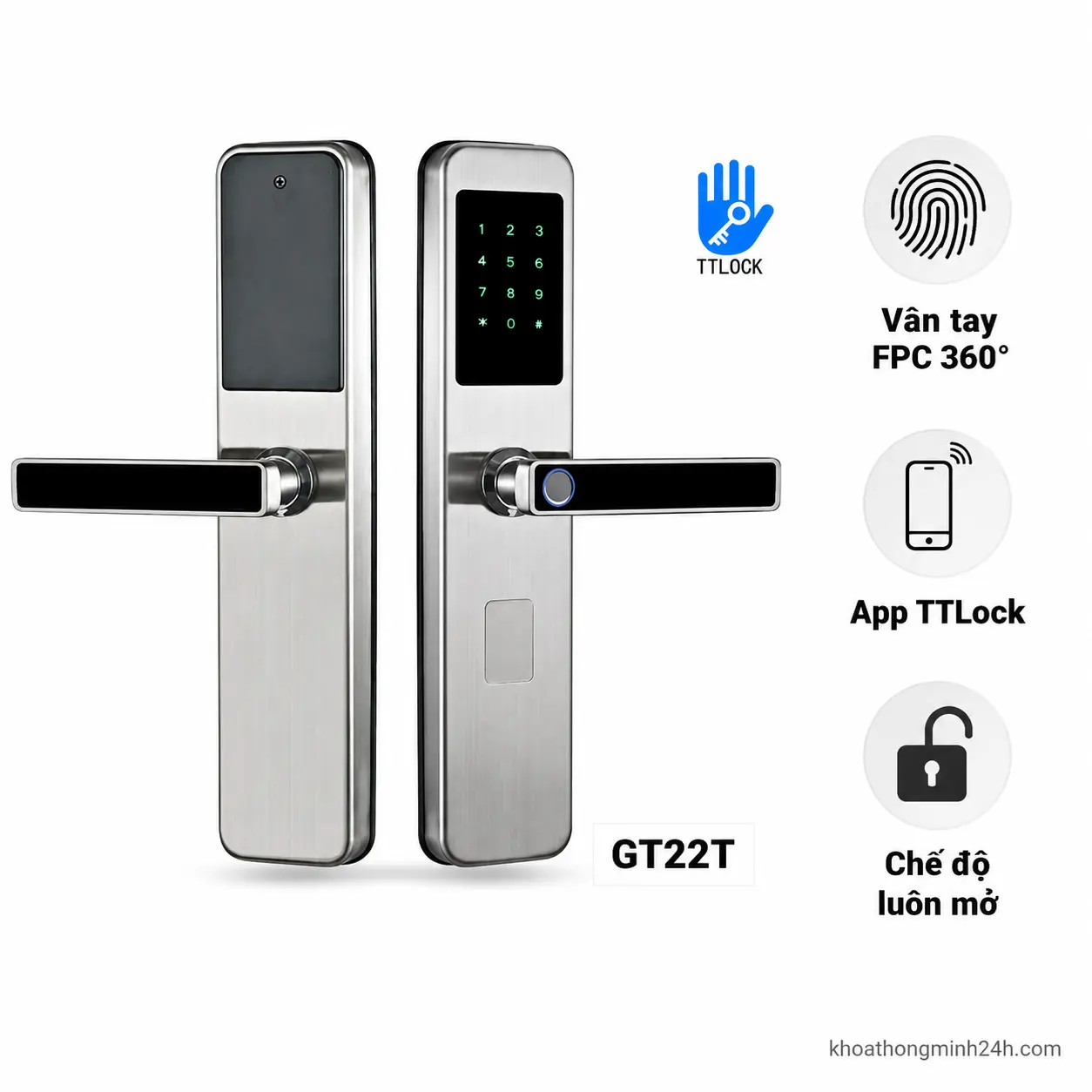 Khóa cửa gỗ thông minh GT22T TTLock