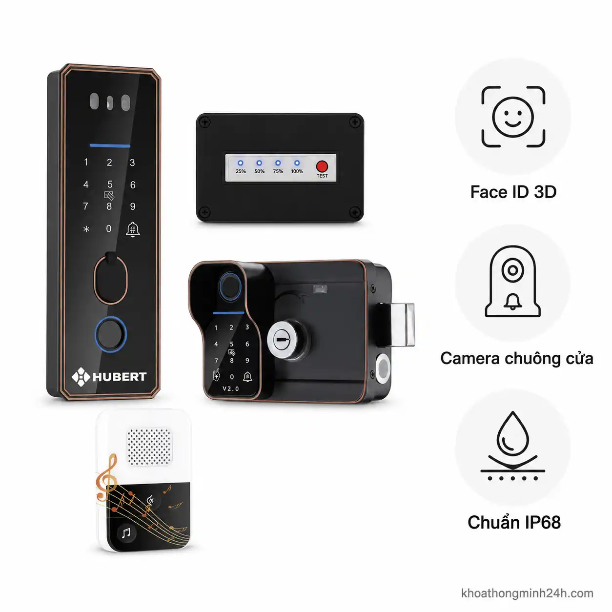 Khóa Cửa Cổng Hubert HB CCI5F TITAN EU